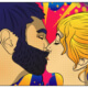 Comic panel showing husband and wife kissing ~ MarriageHeat