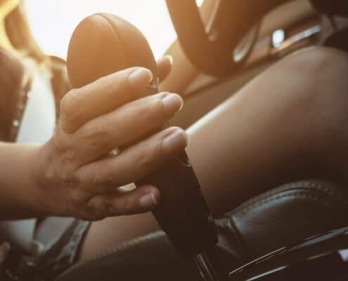 Woman shifts gears with her right hand ~ MarriageHeat