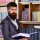 Sexy professor awaits a tryst with his wife in the bookstore where they met ~ MarriageHeat