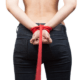Wife in jeans with soft rope tying hands behind back ~ MarriageHeat