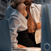 Husband and wife roleplay an "office tryst" ~ MarriageHeat