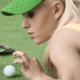 Sexy wife teases her husband while playing golf ~ MarriageHeat