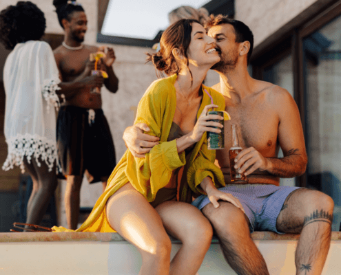 Husband and wife sneak sex at their party ~ MarriageHeat