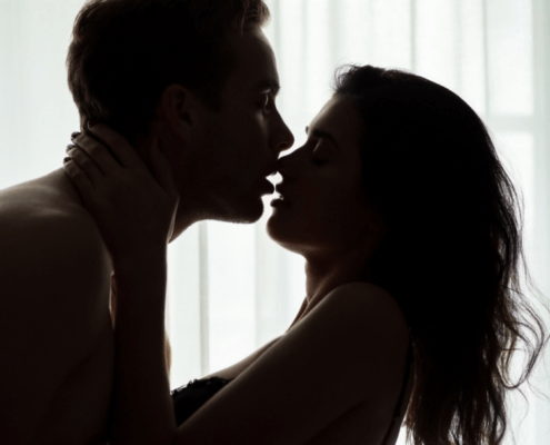 Husband and wife, passionate for each other, try to keep it down with a guest in the house ~ MarriageHeat